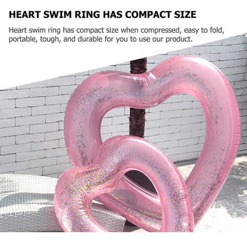 Anillos De Natación Inflables En Forma De Corazón, Flotador