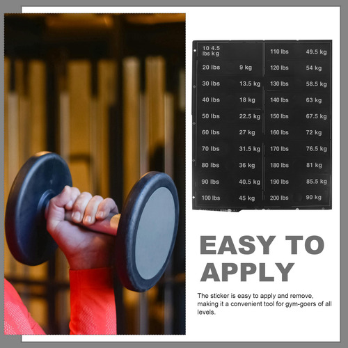 1 Hoja De Etiquetas Adhesivas Para Gimnasio Con Pesas