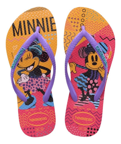 Chinelo Havaianas Slim Disney Cool Minnie Infantil Oferta!!!