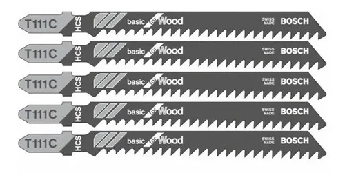 Hoja Sierra Caladora X 5 Uni Para Madera Blanda Bosch T111c