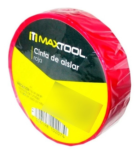 12 Cintas De Aislar Rojo 18 Mm X 7 M Marca Maxtool 305011