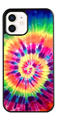 Funda Para iPhone 12 Mini Nice Tie Dye Rainbow Tpu-02