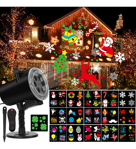 Syslux - Luz De Proyector De Navidad, 16 Luces Led De Alta .