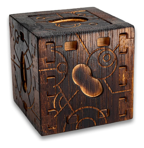 The Starlings Puzzle Cube - Caja De Madera Tallada Intrincad