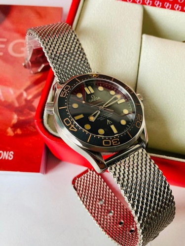 Reloj Pulsera Omega Seamaster Co-axial Naranja Automático Plata Negro Negro (Usado)