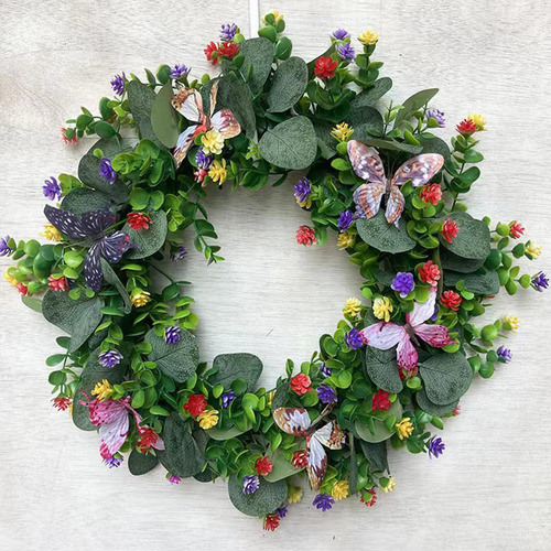 Corona De Primavera Y Verano, Corona De Flores Artificiales
