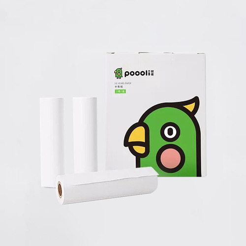 Cx Rollo De Papel Térmico Blanco No Adhesivo Poooli De 110