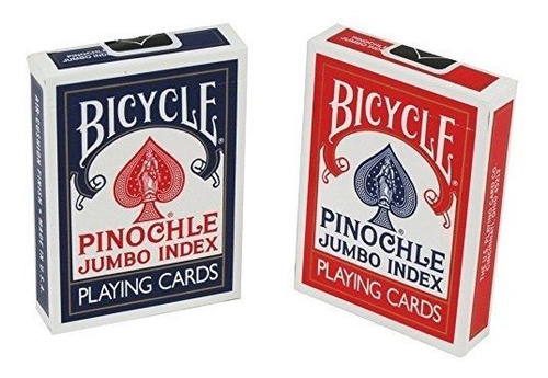 Bicicleta Pinochle Playing Cards Jumbo Index 2 Mazos