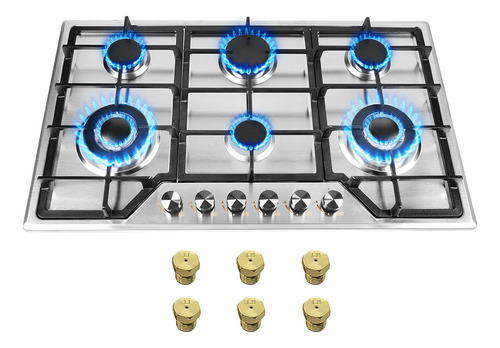 Parrilla A Gas/ Lp Gas Estufas De 6 Quemadores Acero Inox