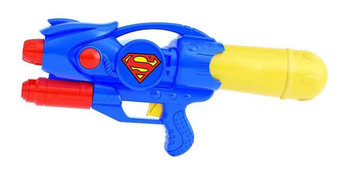 Pistola De Agua Doble 55cm Superman Pileta Verano Del Tomate