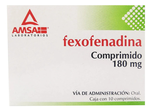 Fexofenadina 180mg, Caja Con 10 Comprimidos