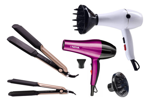 Secadores De Pelo Profesional 2200w + Planchita 2 Años Gtia