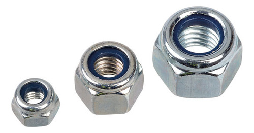 Porca Autotravante Nylon 20 Fios Unf 7/16 Chave 5/8 25 Pçs