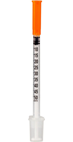 Imagem 1 de 6 de Seringa De Insulina 0,5ml C Agulha Fixa 0,25mmx6mm Blister