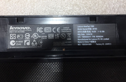 Imagem 6 de 8 de Carcaça Base + Palmrest Lenovo Ideapad Y500