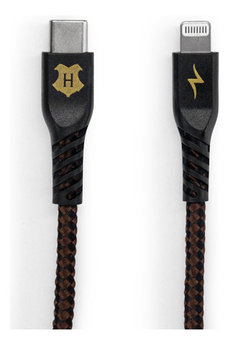 Cabo Lightning Mfi Para Usb-c Hogwarts Harry Potter - Iwill Preto