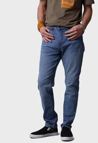 Jeans Basico Hombre Soviet Sjeh615ce