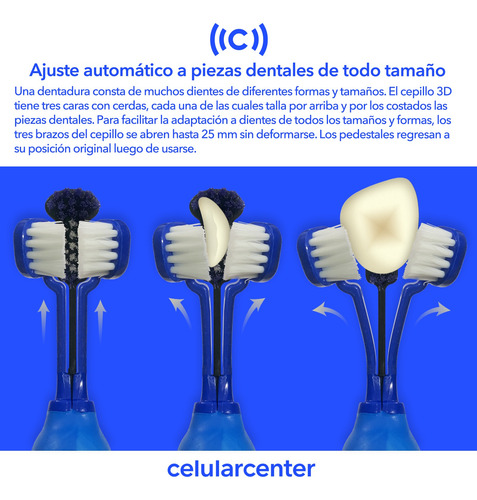 X3 Cepillo De Dientes 3d (3 Lados) P/ Perros Gatos Mascotas