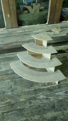 Base Torta Cupcakes Media Luna Para Candy Bar Mdf Crudo