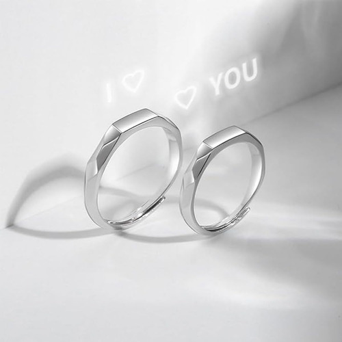I Love You Secret Projection Ring, 925 Sterling Silver 2024