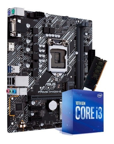 Combo Actualización Pc Intel Core I3 10100 + H410 + 8gb Ddr4