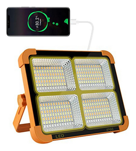 Lampara Luz Solar Led - 100w Potencia - Tipo C Y Power Bank