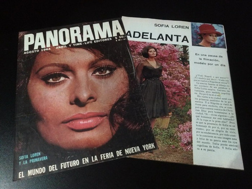 Sophia Loren * Tapa Y Nota Revista Panorama 15 * 1964