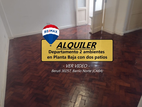 Depto 2 Amb Patio Alquiler - Beruti 3027 Recoleta 