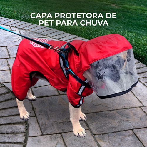 Chubasquero Impermeable Con Capucha Transparente Para Perros