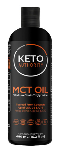 Mct Oil, Aceite 100% Natural De 480 Ml; 100% De Coco