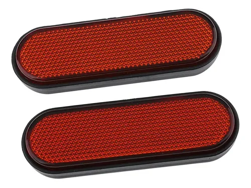 Reflectores Para Moto Y Bici - 2 Piezas, Autoadhesivos, Rojos, 96x29x13 Mm, Impermeables