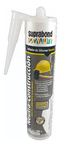 Sellador De Silicona Suprabond Neutra Construcción 280ml