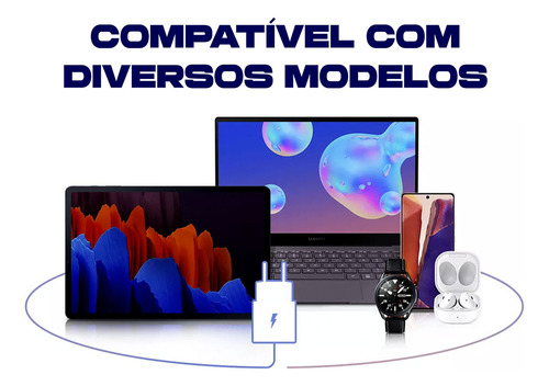 Carregador Voreon super rápido 25w para Samsung galaxy s24 s23 s21 s20 Motorola plus ultra super fast cabo blindado tipo usb c