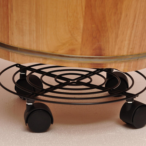 Macetero De Metal Negro Con Soporte Para Maceta De 27 Cm Con