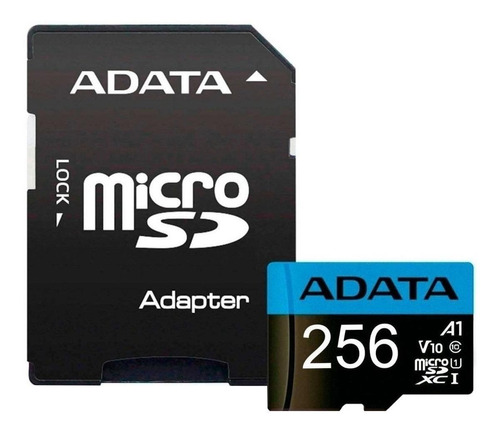Memoria Micro Sd Adata Sd 256gb Con Adaptador Clase 10 100mb