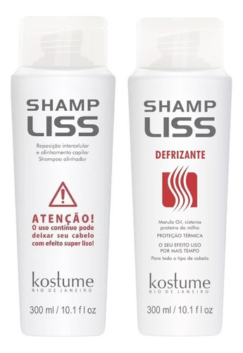 Alisado Brasilero Liss + Shampoo Anti Frizz Kostume 300ml