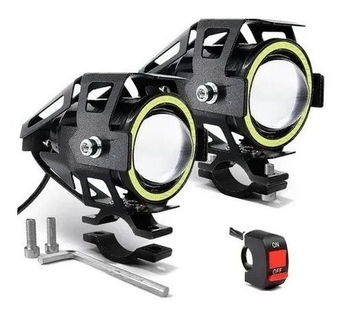 Par Faros Auxiliares U7 Cree Led  Ojo Angel