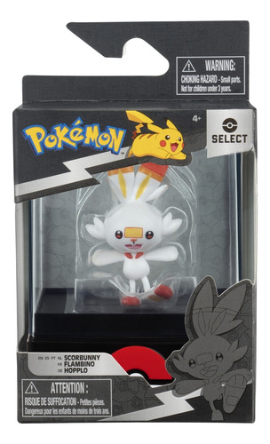 Pokemon Select - Scorbunny - Figura  Vinilo - Marca Jazwares