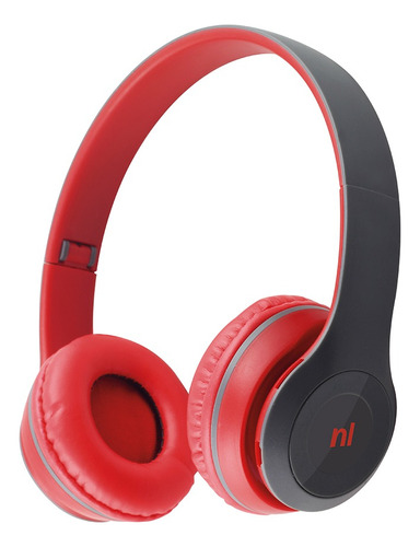 Fone De Ouvido Bluetooth Fm Micro Sd Newlink Hs117 Vermelho