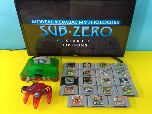Consola N64 Nintendo 64 Transparente Con 1 Control Y 1 Juego (Usado)