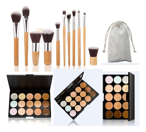 Kit De Maquillaje Pure Vie De 15 Colores Para Contorno E Ilu