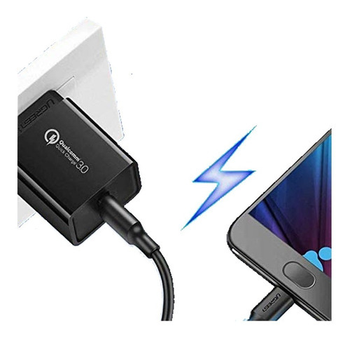 Cable Ugreen De Usb Tipo A 2.0 A Micro Usb 2 Metros Negro /v