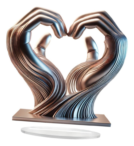 Decoración Acrílica De Manos En Forma De Corazón,