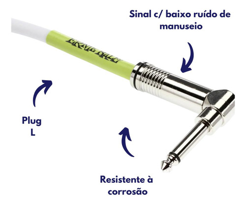 Imagem 4 de 6 de Cabo P10lxp10l Guitarra Pedal 30,48cm C/3 Branco Ernie Ball