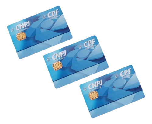 Kit 3 Cartão Smart Card Digital A3pf Ou A3pj Token