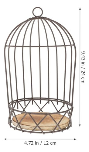 Portavelas Vintage En Forma De Jaula De Pájaro