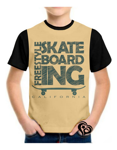 Camiseta Skate Skatista Masculina Esqueite Infantil Blusa