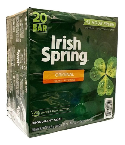 Jabón Desodorante Original Irish Spring 20 Piezas