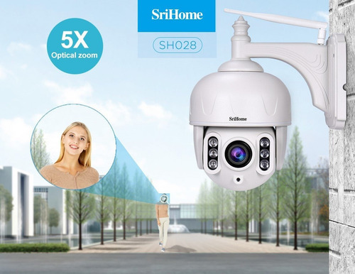 Cámara de seguridad Sricam SP028 con resolución de 3MP visión nocturna incluida blanca