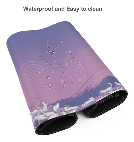 Gato Japones Gran Ola Purpura Rosa Xxl Xl Alfombrilla De ...